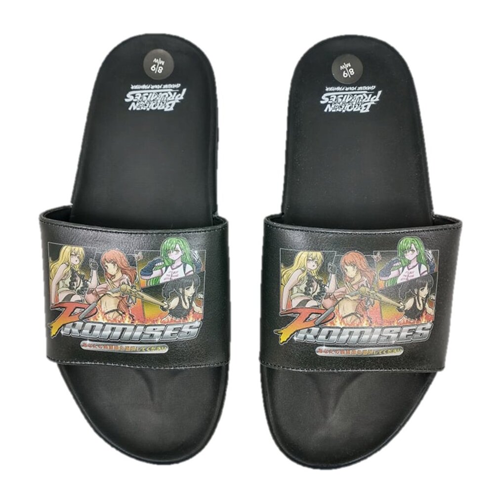 Broken promise anime fighter slide sandals